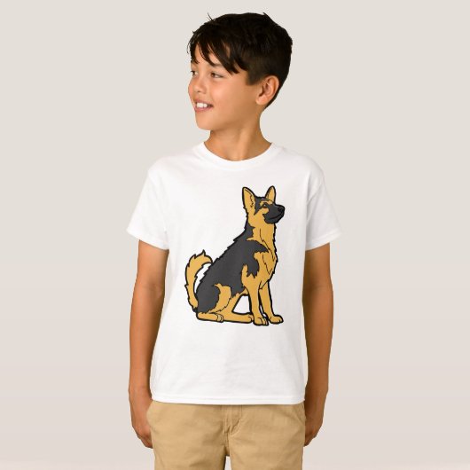 Deutsche Schäferhund T-Shirt (Vorne ganz)