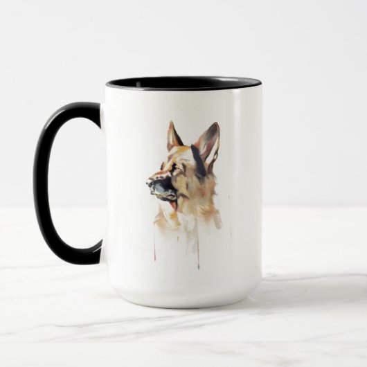 Deutsche Schäferhund Tasse, Hundemama Kaffeetasse (Links)