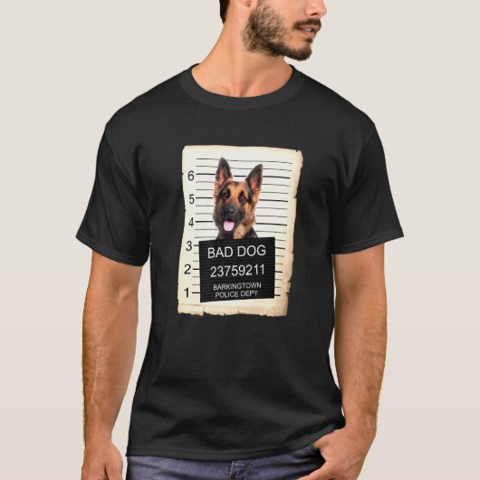 Deutsche Schäferhund Tasse Shot Bad Dog T-Shirt (Vorderseite)