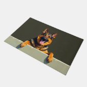 Deutsche Schäferhund Türmatte Kunst (Schrägansicht)