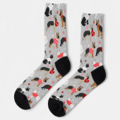 Deutsche Schäferhund Valentine Muster Socks Socken (Linkes Detail)