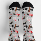 Deutsche Schäferhund Valentine Muster Socks Socken (Oben)