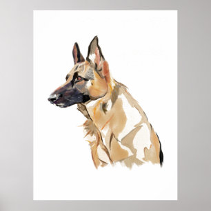 Deutsche Schäferhund Wandkunst Poster, Hundeliebha Poster