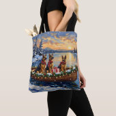 Deutsche Schäferhund-Weihnachtsboot-Feier Tasche (Von Nahem)