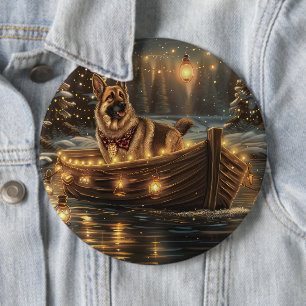 Deutsche Schäferhund-Weihnachtsfestreise Button