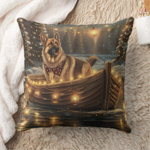 Deutsche Schäferhund-Weihnachtsfestreise Kissen