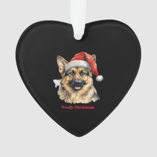 Deutsche Schäferhund-Weihnachtsgeschenk-Ideen Woof Ornament