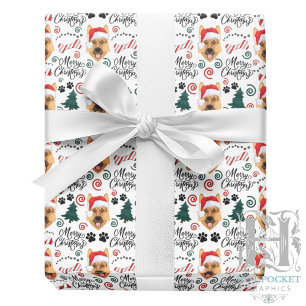 Deutsche Schäferhund-Weihnachtsverpackungspapier Geschenkpapier