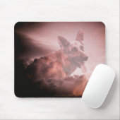 Deutsche Schäferhund Wolken Himmel Kunstportrait G Mousepad (Mit Mouse)