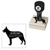 Deutsche Schäferhunde-Anschrift Briefmarke Gummistempel (Stempel)