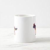 Deutsche Schäferhunde Geometrisches Muster Silhoue Kaffeetasse (Mittel)