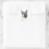 Deutsche Schäferhunde-Geschenketags Runder Aufkleber (Tasche)