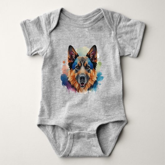 Deutsche Schäferhunde-Geschenkideen Baby Strampler (Vorderseite)