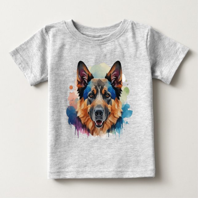 Deutsche Schäferhunde-Geschenkideen Baby T-shirt (Vorderseite)