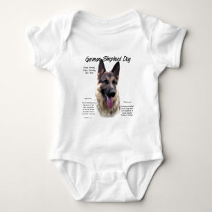 Deutsche Schäferhunde-Geschichtsdesign Baby Strampler