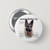 Deutsche Schäferhunde-Geschichtsdesign Button (Vorne & Hinten)