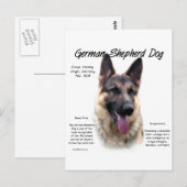 Deutsche Schäferhunde-Geschichtsdesign Postkarte (Vorne/Hinten)