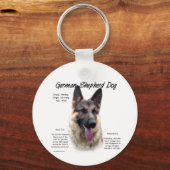 Deutsche Schäferhunde-Geschichtsdesign Schlüsselanhänger (Vorderseite)