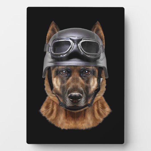 Deutsche Schäferhunde Helm Geschenk für Biker in M Fotoplatte (Vorderseite)