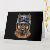 Deutsche Schäferhunde Helm Geschenk für Biker in M Karte (Gelbe Blume)