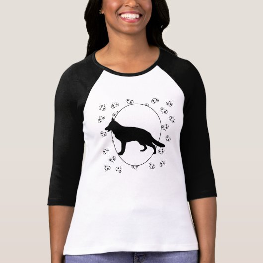 Deutsche Schäferhunde - Herz und Drucke T-Shirt (Vorderseite)