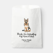 Deutsche Schäferhunde Hochzeit Vollfarbig Geschenktütchen (Vorderseite)