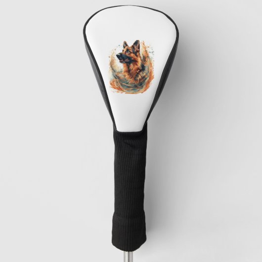 Deutsche Schäferhunde im Ozeanstil Golf Headcover (Vorderseite)