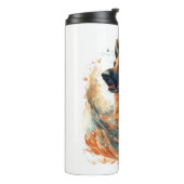 Deutsche Schäferhunde im Ozeanstil Thermosbecher (Nach links gedreht)