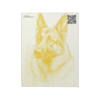 Deutsche Schäferhunde in Aquarellen Notizblock