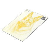 Deutsche Schäferhunde in Aquarellen Notizblock (angewinkelt)