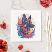 Deutsche Schäferhunde in Deep Sea Elegance Serviette (Beispiel)