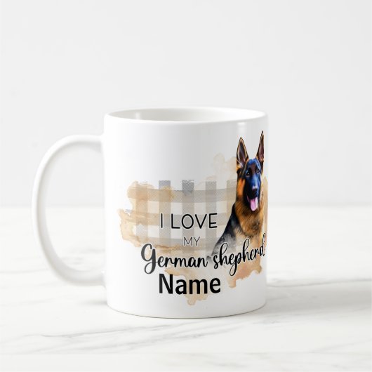 Deutsche Schäferhunde Kaffee Tasse, Cup Kaffeetasse (Links)