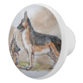 Deutsche Schäferhunde Keramikknauf (Rechts)