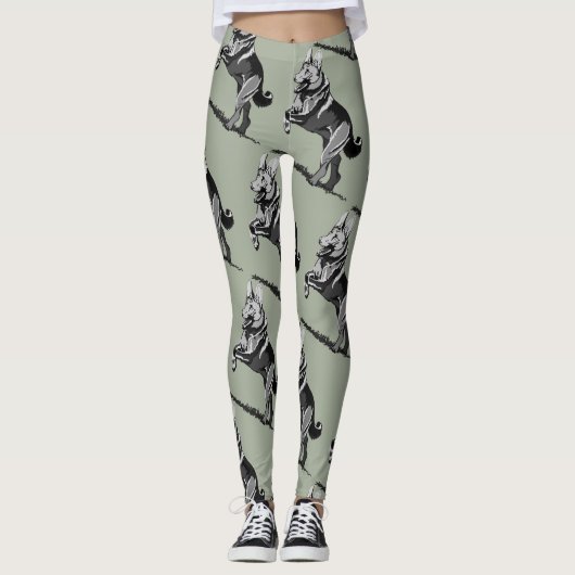 Deutsche Schäferhunde Leggings (Vorderseite)
