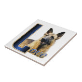 Deutsche Schäferhunde-Liebe Fliese (Seite)