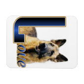 Deutsche Schäferhunde-Liebe Magnet (Horizontal)