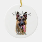 Deutsche Schäferhunde Mama 2 Keramik Ornament (Vorne)