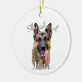 Deutsche Schäferhunde Mama 2 Keramik Ornament (Links)