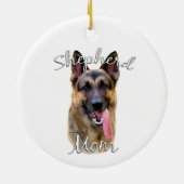 Deutsche Schäferhunde Mama 2 Keramik Ornament (Hinten)