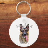 Deutsche Schäferhunde Mama 2 Schlüsselanhänger (Rückseite)