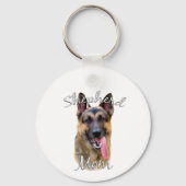 Deutsche Schäferhunde Mama 2 Schlüsselanhänger (Rückseite)
