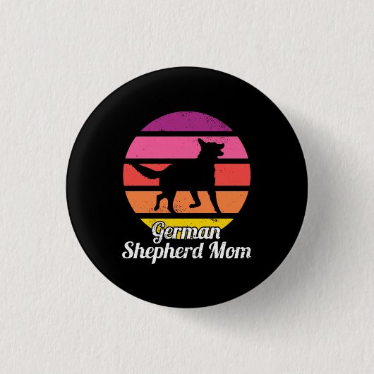 Deutsche Schäferhunde-Mama Button (Vorderseite)