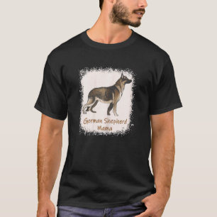 Deutsche Schäferhunde Mama Gebleicht Süße Hundefra T-Shirt