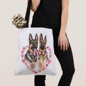 Deutsche Schäferhunde Mama Hunde Eltern Liebe Wass Tasche (Von Nahem)