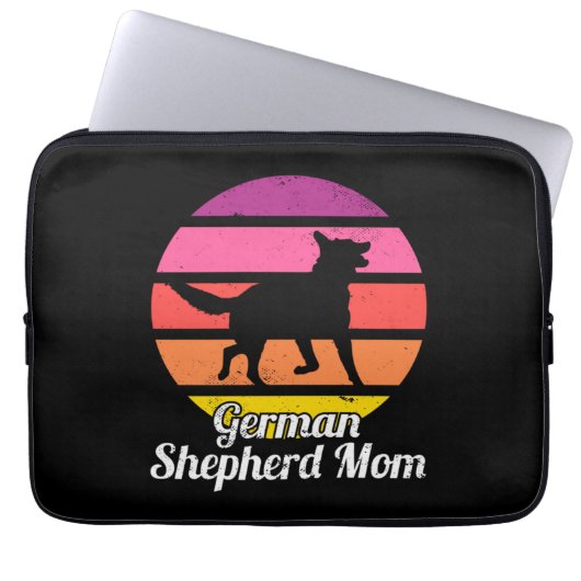 Deutsche Schäferhunde-Mama Laptopschutzhülle (Vorderseite)