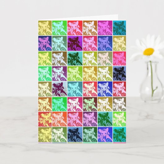 Deutsche Schäferhunde Pop Kunst Karte (Kleine Pflanze)