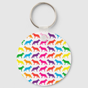 Deutsche Schäferhunde Regenbogen Schlüsselanhänger