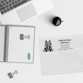 Deutsche Schäferhunde-Rücksendeadresse Gummistempel