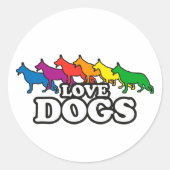 Deutsche Schäferhunde Runder Aufkleber (Vorderseite)
