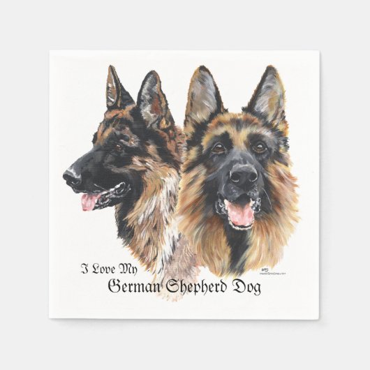 Deutsche Schäferhunde Serviette (Vorderseite)